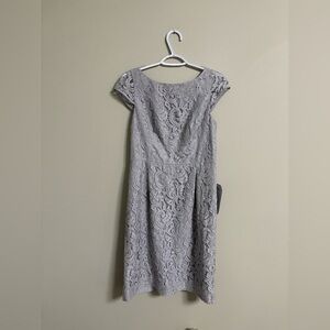 J Crew Elsa Lace Party Dress Size 8 Light Grey Bridesmaid Wedding New Formal